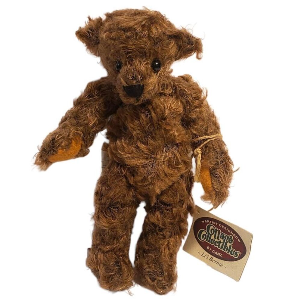 Ganz Cottage Collectibles Lil Bernie CC650 Brown Messy Curly Jointed Bear 8.5"